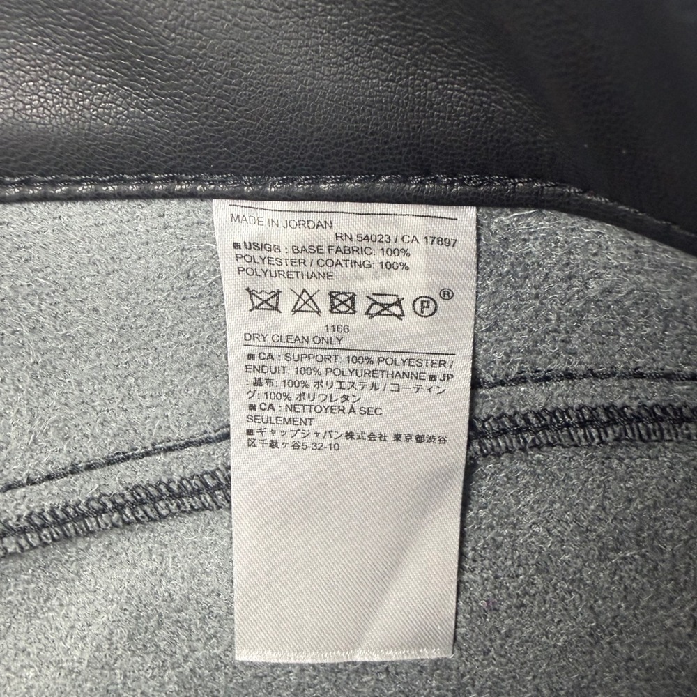 Banana Republic Black Vegan Faux Leather Mid Rise Bootcut Pants 31/12 - Picture 6 of 7